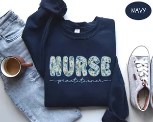 Nurse Practitioner Short Sleeve T-SHIRT / Sweatshirt , Floral Nurse Grad TShirt, Pediatric NP Gifts For New Nursing Student, Future PEDS NP