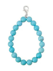 Stabilized Turquoise 8mm Mala Beads Keychain