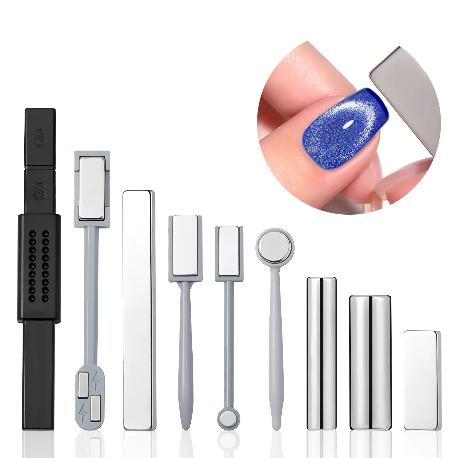 9PCS  Magnet for Cat Eye Gel Nail Polish
