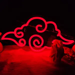 Anime Style LED Neon Sign, Cloud Design, USB Powered Wall Decoration, Perfect Gift for Boys & Boyfriends, Bedroom Gaming Room Decor, Decorative Neon Light