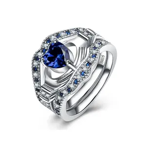 925 Sterling Silver Band Ring with Zirconia - Set of Rings, Detachable, Round Design, Symbol of Beauty and Fashion Accessory