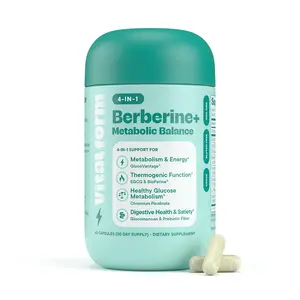 VitalForm Metabolic Support – 4-in-1 Supplement for Energy, Blood Sugar, Cravings & Digestion – 60 Capsules – Caffeine-Free