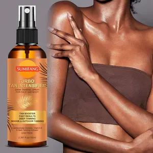 SUMIFANG Coconut & Sandalwood Tanning Spray, Tan Booster (100ml) | Coconut, Sandalwood Scent — Accelerates Tanning While Nourishing | Formulated with Collagen Peptides & Niacinamide | Suitable for Face & Body — Achieve a Natural Bronze Glow