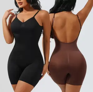 Seamless High Waist Butt Lifter Shapewear- Bodysuit with Shorts – Full Body Tummy Control, Waist Slimmer, Butt Lifter, Open Back Shaper for Women