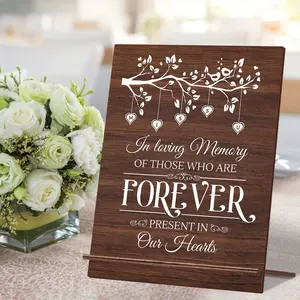 1 set of classical wooden commemorative table cards, anniversary and funeral decorations - emotional commemorative gifts, suitable for mourning and celebration activities - easy to set up on the table, sincere commemorative gifts