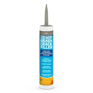 Masonry Crack Filler, 10.5 fl. oz - Seals & Waterproofs Cracks in Concrete, Masonry, Walls & Floors, -Setting, Paintable in 1 Hour, Indoor/Outdoor Use, Gray