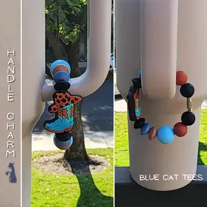 Cowboy Boots Country Tumbler Handle Charm