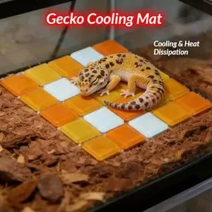 Pet Cooling Mat for Small Animals, Portable Ice Silk Bed – Washable, Bite‑Resistant, Pressure‑Activated Cool Pad for Gecko, Guinea Pig, Bunny, Hamster – Perfect for Cage, Travel, Outdoor Use