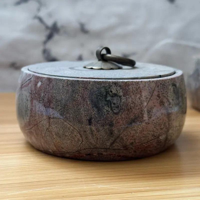 Picture Jasper Jewelry Collection Box - Unique Design with Natural Jasper Stone Finish