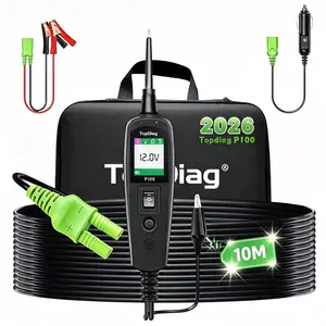 Topdiag P100 Automotive Circuit Tester Power Circuit Probe Kit with 20/40FT Cable 12/24 voltage AC DC Car Fuse Tester Diagnostic Tool