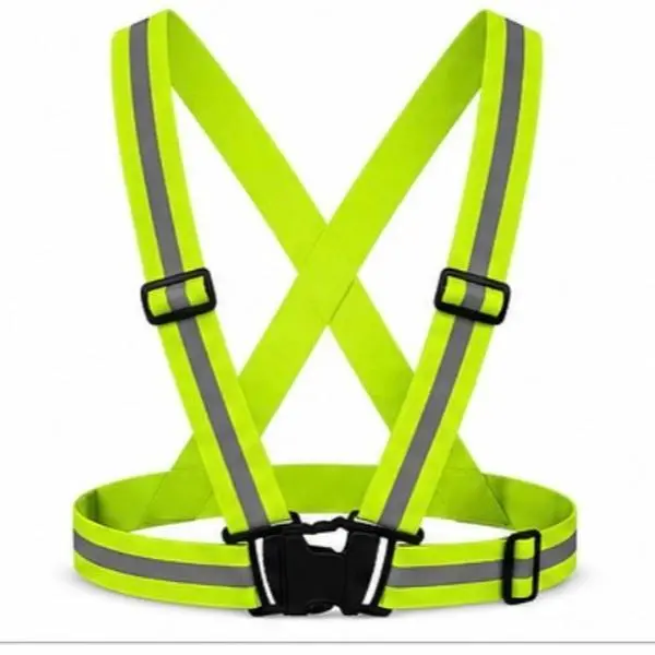 Adjustable Reflective Safety Straps - High-Visibility Harness for Running, Cycling, Work Use by Cyclists, Construction Workers with Consistent Visibility, Biking