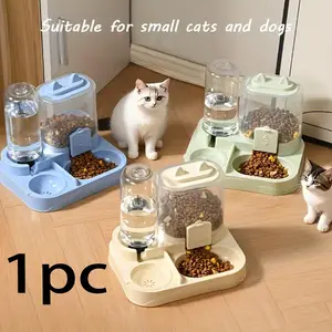 Automatic Gravity Pet Feeder and Watering Machine, Dual Distribution System, Battery-Free, Easy to Clean, Multi-Pet Design, Kibble, Feeding