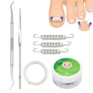 Ingrown Toenail Corrector Tool - Nail Lifter & 3 Sizes Wire Fixer for Curved Nail Repair - Ingrown Toenail Removal Kit (0.63, 0.71, 0.79in)