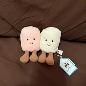 Jellycat Amuseables Pair of Marshmallows Bag Charm – Stuffed Animal Keychains, Cute Animals, Fun Gift Ideas for Kids, Birthdays and Collectors, Keychains