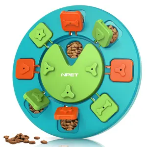 NPET Level 1 Dog Puzzle Toy for IQ Training & Mental Enrichment, Dog Treat Puzzle Slow Feeder Level 2