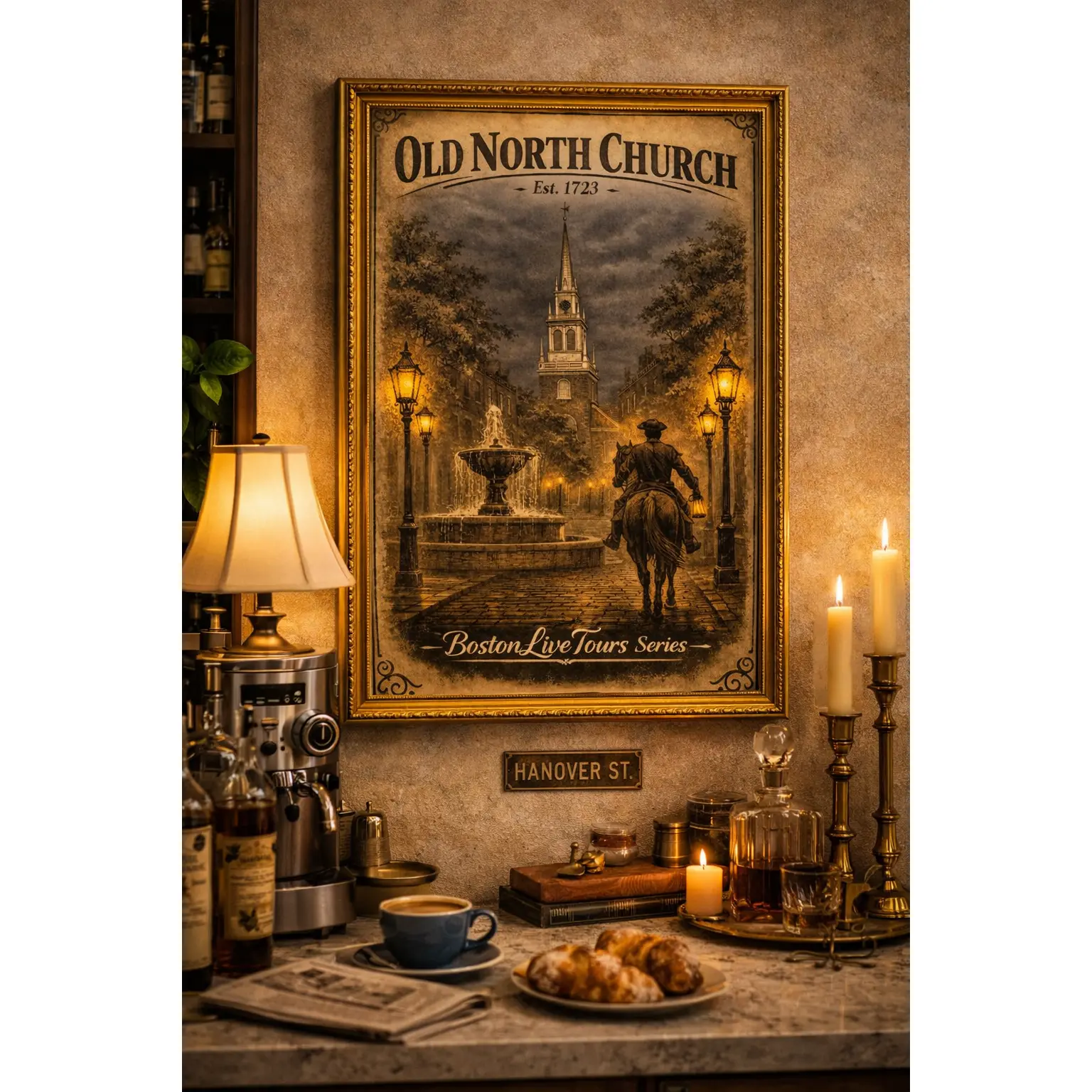 North End, Boston Old North Church– 12×18 Matte Poster – Historic Wall Art”