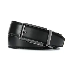Men’s leather automatic-locking belt featuring an adjustable hollow frame-style automatic buckle head with a roller; a durable belt that is both casual and formal, suitable for various occasions—an excellent gift for Valentine’s Day and Father’s Day.