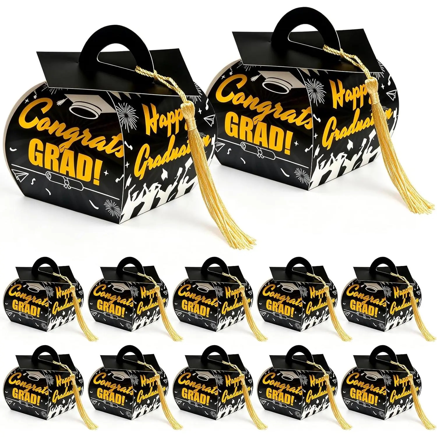 36 count Graduation Cap  Boxes with Tassel, Class of 2026 Graduation Candy Boxes Centerpieces for Tables Party Decorations, Mini   Box Graduate Favors Supplies