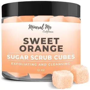 Sugar Scrub - Sweet Orange Body Scrub Cubes - Orange Sugar Scrub