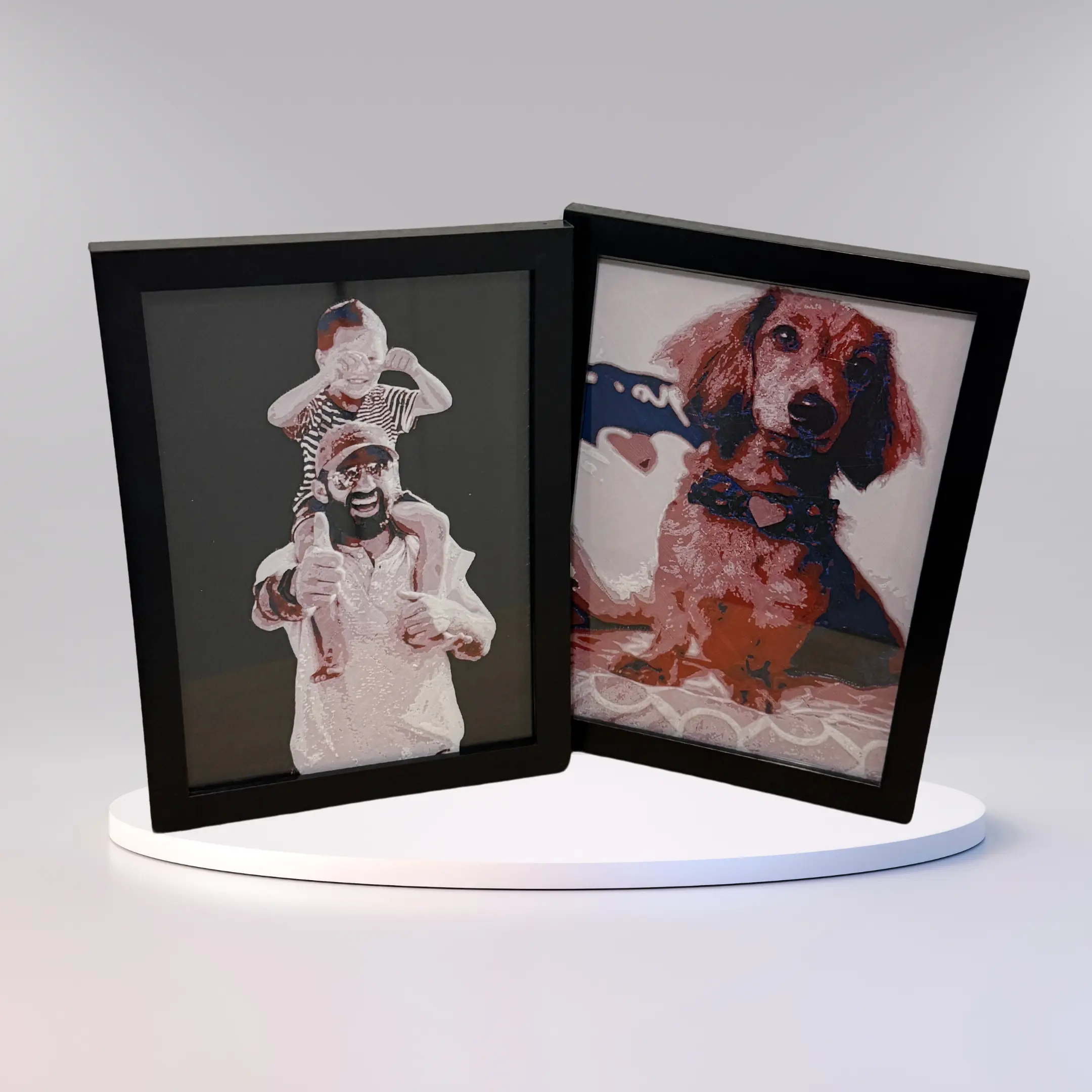 Personalized 3D Printed Portraits With Frame Included