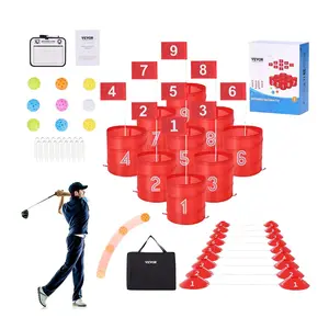 VEVOR Backyard Golf Game 9 Hole Portable Outdoor Bucket Golf Game for Kids and Adults