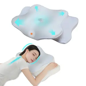 Ergonomic Cervical Neck Pillow for Pain Relief - Butterfly-Shaped, High-Density Material, Washable Cover, Suitable for Side, Back, and Stomach Sleepers, White summervibes