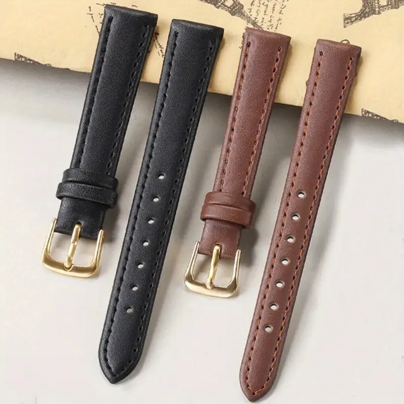 Premium Minimalist Ultra-Thin PU Leather Adjustable Watch Bracelet, Smart Watch Replacement Strap, Fashionable Wearable Accessory