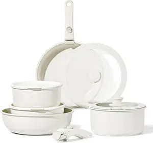 12pcs Pots and Pans Set, Nonstick Cookware Set Detachable Handle, Induction Kitchen Cookware Sets Non Stick with Removable Handle, RV Cookware Set, Oven Safe
