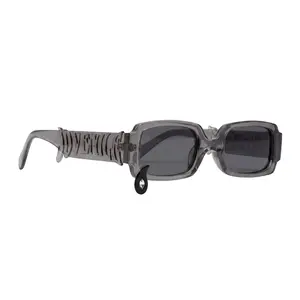 SMOKE GRAY DROP GLASSES