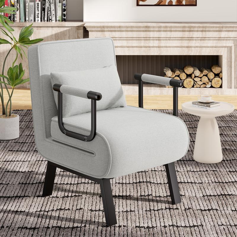 Sofa bed-Convertible 4-in-1 , Adjustable Lounge Chair with 6-Position Backrest, Folding Armchair Recliner for Living Room, Bedroom, and Office Indoor Furniture Sofa bed-Convertible 4-in-1 , Adjustable Lounge Chair with 6-Position Backrest, Folding Armchair Recliner for Living Room, Bedroom, and Office Indoor Furniture