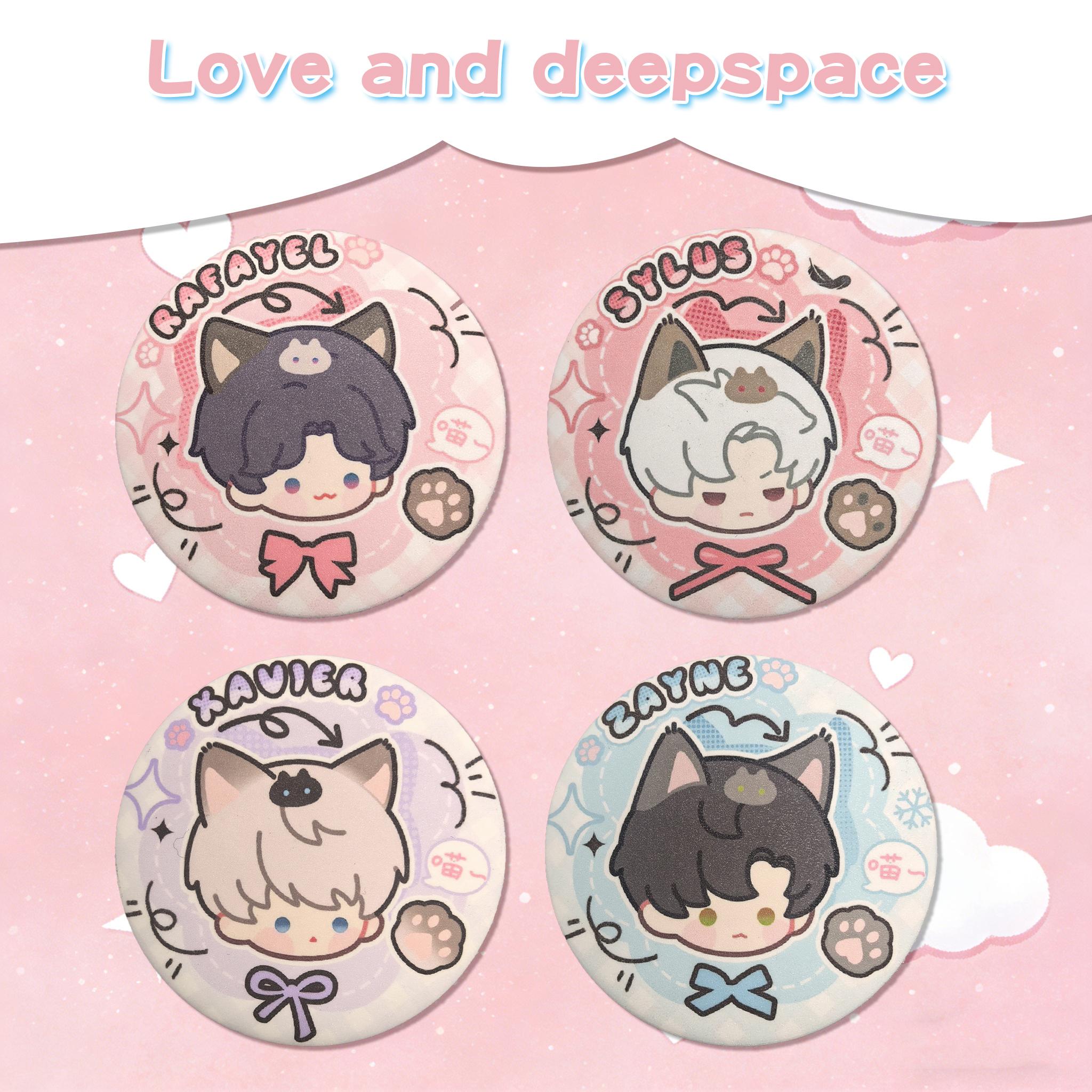 Love and Deepspace cat ear badges: Sylus Zayne Xavier Rafayel Caleb