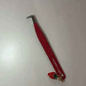 Cherry Lash Volume Red Tweezer for Lash Extensions with Cherry Design and Precision Grip