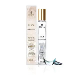 IDEA Boutique; Moonstone Gemstone - LUCK - Essential Oil Roller Natural Therapy Solution Health Wellness Treatment Therapeutic