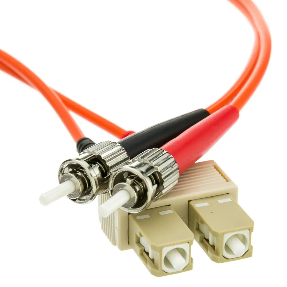 CableWholesale SC-ST Combo Fiber Optic Connector Cord, Multimode Duplex 62.5-125, 1m (3.3ft) Audio & Video Accessory, 1 Meter