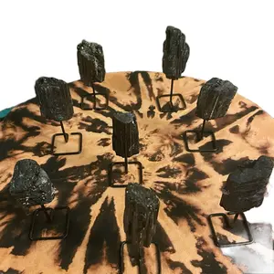 Black Tourmaline on Stand - Natural Stone Display