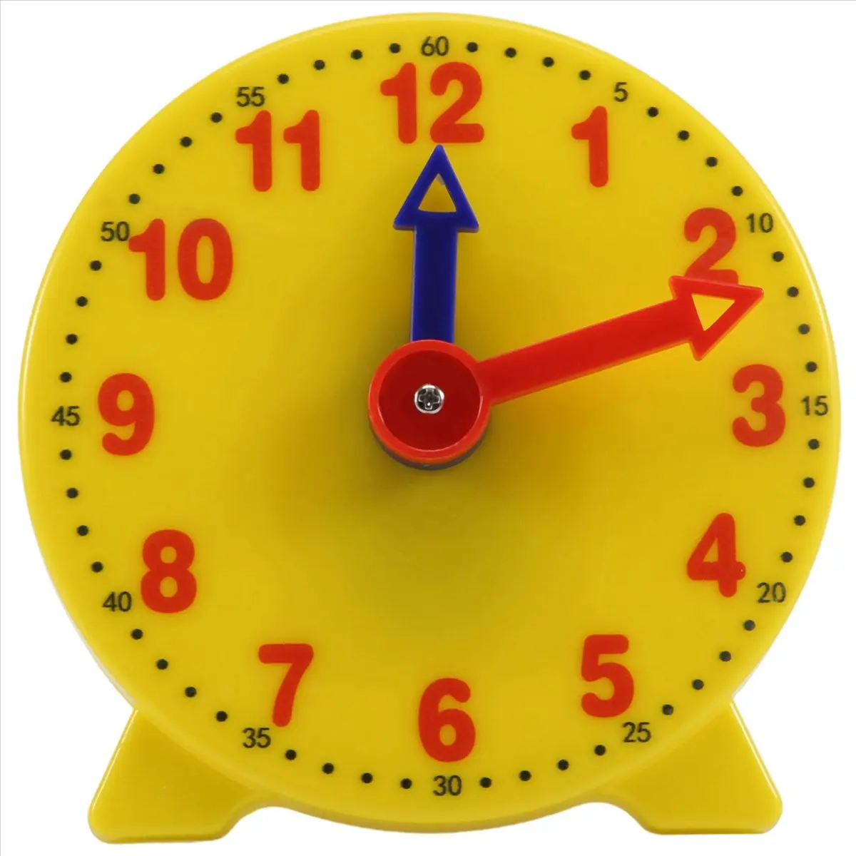 4-In Durable Molded Plastic Student Learning Clock, 12/24-Hour Teacher Gear Time Model, Desk Learning Tool for Tools & Hardware Organization