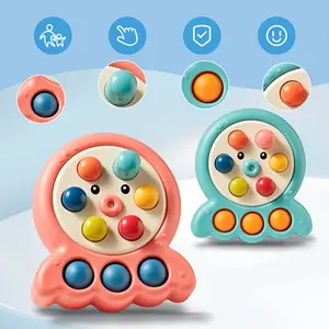 Octopus Press Toy, Squeeze Play Game, Sensory Palm Toy, Push & Pop Fidget Activity Toddler Octopus Press Toy, Cute Ocean Animal Pal, Parent-Child Play, Bubble Push Game
