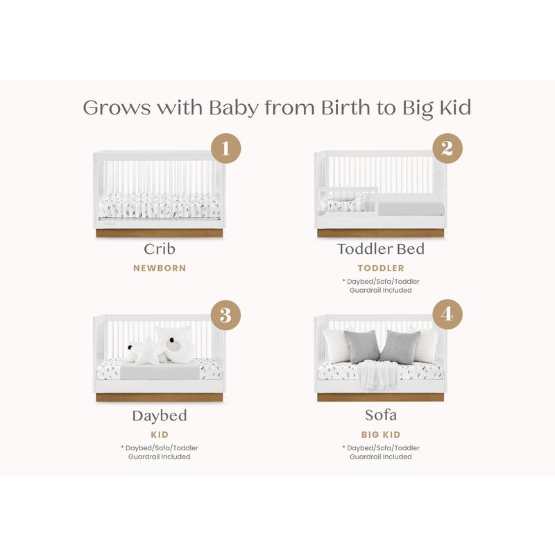 James Acrylic 4-in-1 Convertible Crib