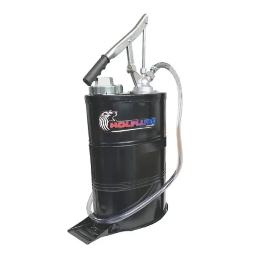 Wolflube Manual Oil Pump – 4.7 gal Capacity – Complete with 4 ft Clear Hose