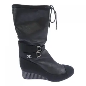 Pre-owned CHANEL Others Small Leather Goods Leather Boots