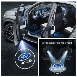 4-Pack Ford Logo LED Car Door Welcome Lights, Fit Ford F-150 & Explorer Models, Peel-and-Stick & No-Drill Non-Destructive Installation