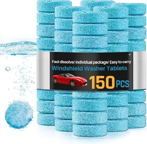 150 Car Windshield Washer Tablets - Washer Fluid Tablets Glass Cleaner Concentrate Car Windshield Wiper Fluid Car Windshield Cleaner