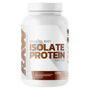 RAW Whey Protein Isolate Powder – Grass Fed Micro-Filtered Protein – 25g Protein per Serving – Low Carb, Low Fat Lean Muscle & Recovery Protein Shake – 1.96 lb