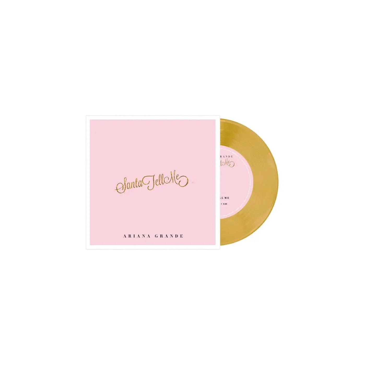 Ariana Grande "Santa Tell Me" 7-Inch Amazon Exclusive Gold Collectible Vinyl Record - Holiday Music Collectible, Vinyl Records