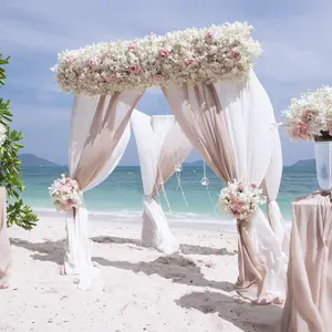 Outdoor Canopy Chuppah Reception Metal Backdrop Stand Garden Pergola Archway for Engagement Anniversary Decoration