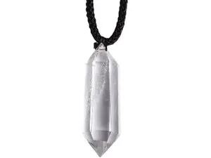 White Quartz Clear Crystal Pendant,Double Pointed Crystal Pendulum Meditation