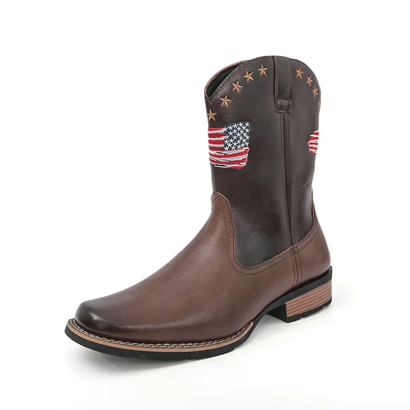 Classic Western Cowboy Riding Boots, Grassland Inspired Design Cowboy Boots, Traditional Western Aesthetic Footwear, Versatile Western Activity Boots, Western Culture Fashion Boots, Ranch & Horse Riding Western Boots