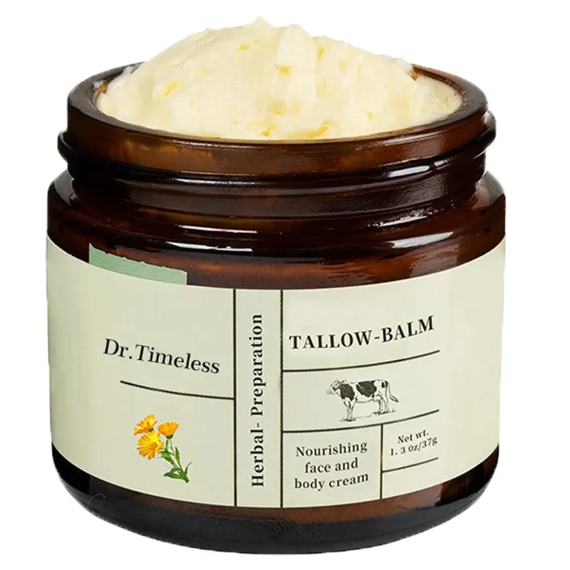 Organic Whipped Tallow Balm Moisturizer with Honey, Handmade Body Care for Dry Sensitive Skin - 1.3 Oz, Restores Moisture & Provides Dry Skin Relief, Restore, Face & Body