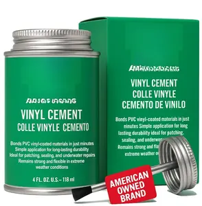Adhesives Vinyl Contact Cement, Glue 4oz , Fast-Drying Repair Adhesive for Pools, Inflatables, PVC, Air Mattresses, PVC Pipes, Tarps, , Rafts, holstery  Bond, Cement