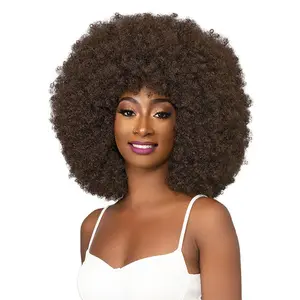 Janet Collection Natural Curly Synthetic Hair Wig - AFRO BADU